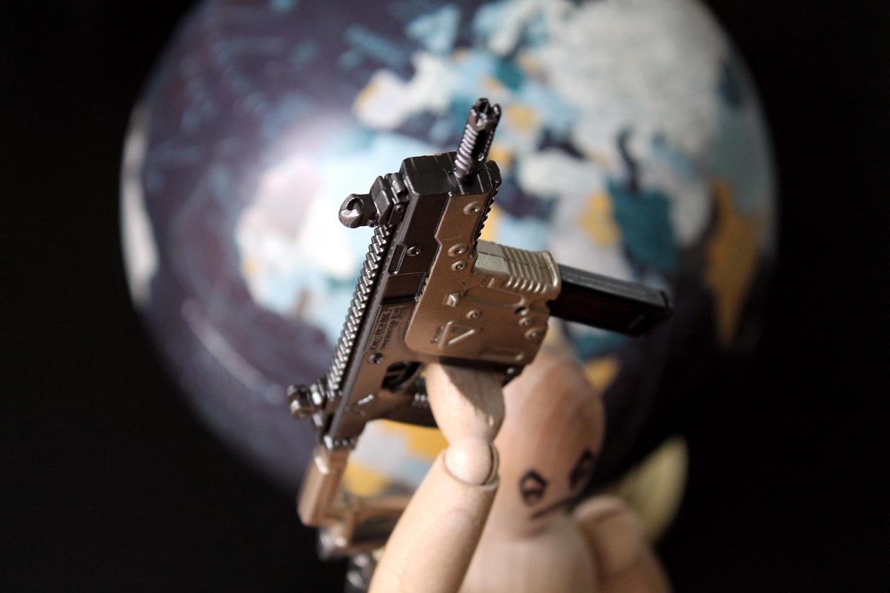 terrorism, world, firearm, kriss vector, war, globe, international terrorism