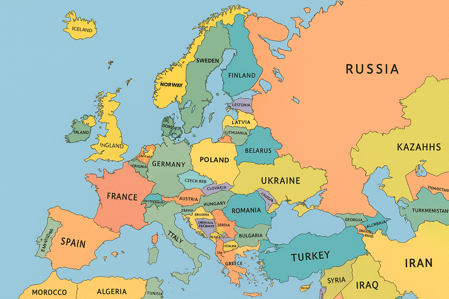 mapa polityczna europy